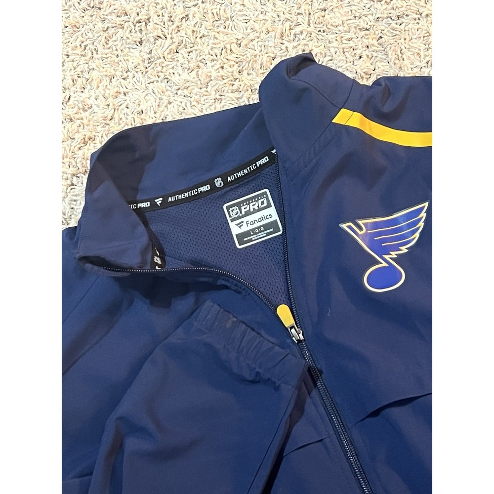 Fanatics Authentic Pro St Louis Blues Jacket NHL Hockey Windbreaker Men's Sz L